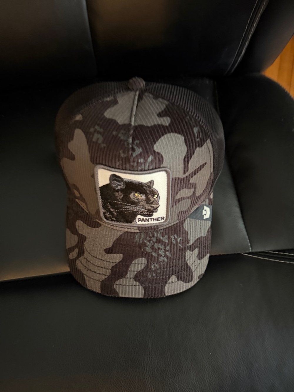 Goorin Bros Panther Patch Trucker Cap - Black & Gray Camo "panther"